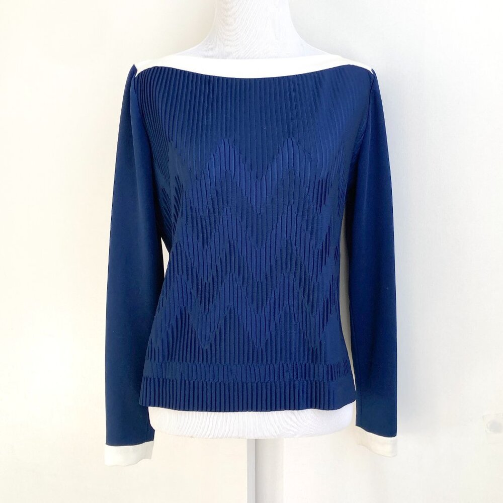 Vintage Matti of Lynne Pleated Boatneck Top